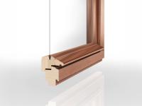 Holz-Fenster-Profil PaXsimplex45 mit einfacher Verglasung und Wetterschenkel