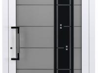 HDE Glas-Haustür in weiß (Animation)