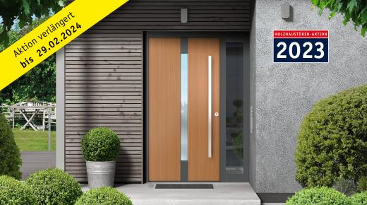 Poster Haustür PaXentree Holz Aktion 2023